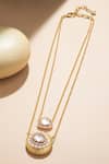 Buy_Joules by Radhika_Gold Plated Beguiling Polki Embellished Layered Necklace_at_Aza_Fashions