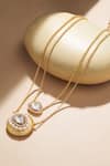 Shop_Joules by Radhika_Gold Plated Beguiling Polki Embellished Layered Necklace_at_Aza_Fashions