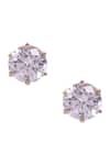 Shop_Sica Jewellery_Gold Plated Crystals Circlet Cubic Zirconia Studs _at_Aza_Fashions