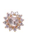 Shop_Sica Jewellery_Gold Plated Crystals Moissanite Polki Earrings And Pendant Set _Online_at_Aza_Fashions