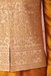 Buy_Asuka_Beige Raw Silk Embroidered Dori And Zari Work Ornamental Jaal Bundi Set _Online_at_Aza_Fashions