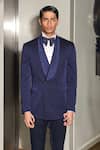 Buy_Asuka_Blue Viscose Rayon Elysian Nightfall Tuxedo With Trouser _Online_at_Aza_Fashions