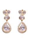 Shop_Sica Jewellery_Yellow Crystals, Diamonds Tear Drop Moissanite Polki Jewellery Set _at_Aza_Fashions