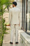 Shop_Bohame_Ivory Terrywool Suiting Textured Pintucked Kevin Bandhgala And Pant Set_at_Aza_Fashions