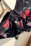 Dot_Black Anaar Bloom Print Cashmere Shawl _Online_at_Aza_Fashions