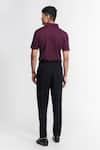 Shop_S&N by Shantnu Nikhil_Purple Interlock Supima Cotton Embroidered Crest Placement T-shirt _at_Aza_Fashions