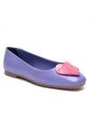 Heel Your Sole_Purple Heart Motif Normandy Embellished Ballerinas _Online_at_Aza_Fashions