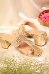 Shop_5Elements_Gold Sequin Chandra Embellished Kolhapuri Heels 