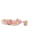 5Elements_Peach Stone Orion Embellished Kolhapuri Heels _at_Aza_Fashions