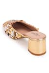 Shop_5Elements_Gold Dabka Lotus Motif Embellished Mule Heels 