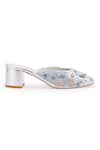 Buy_5Elements_White Silk Thread Neytiri Floral Embroidered Mule Heels _Online_at_Aza_Fashions