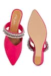 Shop_5Elements_Pink Ghungroo Akali Peacock Embellished Strap Mule Heels 