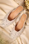 Buy_5Elements_Gold Stone Siya And Pearl Embroidered Mule Heels _at_Aza_Fashions