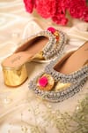 Shop_5Elements_Silver Gota Ghungroo Crown Embellished Mule Heels 