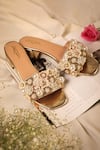 Buy_5Elements_Gold Stone Hermes Embroidered Heels _at_Aza_Fashions