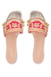 Buy_5Elements_Pink Gota Atlas Embroidered Sliders 