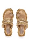 Buy_5Elements_Gold Ghungroo Asteria Embellished Kolhapuri Wedges 