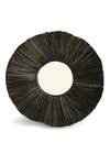 Shop_Amoliconcepts_Black Seagrass, Mirror Glass Woven Round-shaped Decorative_at_Aza_Fashions