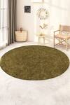 Buy_Kaleen India_Green 100% Polyester Round-shaped Rug_at_Aza_Fashions
