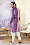 Kasbah x AZA_Purple Georgette Embroidered Sequin Abstract Print Kurta _Online_at_Aza_Fashions