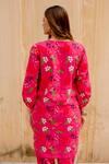 Shop_Gulabo Jaipur_Pink Cotton Embroidery Collared Gardenia Flora Kurta With Pant_at_Aza_Fashions