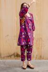 Buy_Gulabo Jaipur_Purple Cotton Embroidery Collared Gardenia Fleur Kurta With Pant