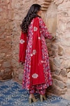 Shop_Gulabo Jaipur_Red Cotton Print Phool Round Bahar Garden Anarkali Set_at_Aza_Fashions