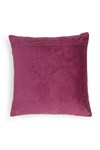 Shop_Amoliconcepts_Purple Viscose Velvet Bead Flower Embellished Cushion Cover_at_Aza_Fashions