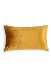 Buy_Amoliconcepts_Yellow Viscose Velvet Bead Sequin Embroidered Cushion Cover_Online_at_Aza_Fashions