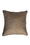 SITTARA WORKZ_Brown Faux Silk Ogee Quilted Pattern Bedding Set_Online_at_Aza_Fashions