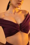 Buy_Tizzi_Purple Wonder Fabric Solid Off Shoulder Alatus Plain Bikini Set  _Online_at_Aza_Fashions