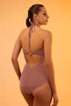 Shop_Tizzi_Pink Wonder Fabric Solid Halter Swimsuit _at_Aza_Fashions