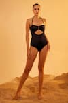 Buy_Tizzi_Black Wonder Fabric Solid Halter Plegm Monokini  _at_Aza_Fashions