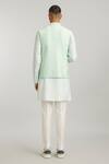 Shop_BUBBER COUTURE_Green Cotton Silk Digital Printed Matte Julio Bundi Jacket _at_Aza_Fashions