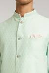 Buy_BUBBER COUTURE_Green Cotton Silk Digital Printed Matte Julio Bundi Jacket _Online_at_Aza_Fashions