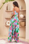 Shop_Papa Don't Preach Pret_Multi Color Crepe Print Abstract Sweetheart Neck Ariella Jumpsuit _at_Aza_Fashions