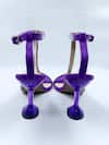 Elviraa By Pranali A Oswal_Purple Rhinestone Embellished T-strap French Heels_Online_at_Aza_Fashions