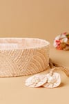 Buy_Mehraki_Beige Sequin The Rose Radiance Embroidered Belt _Online_at_Aza_Fashions