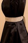 Mehraki_Beige Sequin The Rose Radiance Embroidered Belt _at_Aza_Fashions