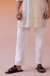 Twenty Nine_Multi Color Georgette Embroidered Chikankari Panelled Kurta And Pant Set _Online_at_Aza_Fashions