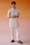 Buy_Twenty Nine_Multi Color Georgette Embroidered Chikankari Panelled Kurta And Pant Set _Online_at_Aza_Fashions
