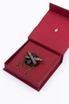 S&N by Shantnu Nikhil_Black Embellished Diamante Brooch _Online_at_Aza_Fashions