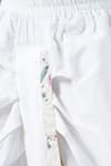 Little Bansi_Cream Cotton Print Blossom Kurta With Dhoti _at_Aza_Fashions