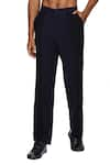 PARESH LAMBA SIGNATURES_Blue Cupro Plain Color Block Patch Work Trouser  _Online_at_Aza_Fashions