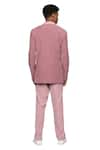 Shop_PARESH LAMBA SIGNATURES_Pink Cupro Plain Color Block Panelled Trouser  _at_Aza_Fashions