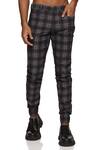 Paresh Lamba Signatures_Grey Cotton Checkered Bomber Jacket And Pant Set _Online_at_Aza_Fashions