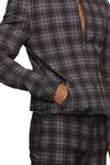Shop_Paresh Lamba Signatures_Grey Cotton Checkered Bomber Jacket And Pant Set _Online_at_Aza_Fashions