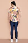 Shop_Arihant Rai Sinha_Yellow Nylon Print Floral Mandala Shirt_at_Aza_Fashions