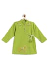 Buy Tiber Taber Green Cotton Embroidery Lion Kurta And Pyjama Set Online at Aza Fashions Buy_Tiber Taber_Green Cotton Embroidery Lion Kurta And Pyjama Set _Online_at_Aza_Fashions