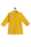 Buy_Tiber Taber_Yellow 100% Cotton Woven Fleur Bundi Kurta Set _Online_at_Aza_Fashions